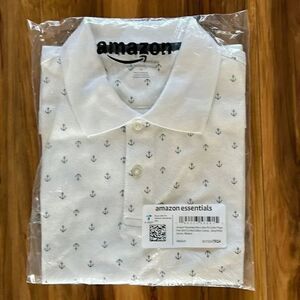 NEW Amazon Essentials Mens Anchor Polo Shirt